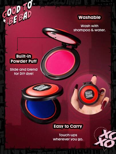 Harley Quinn X SHEGLAM To Dye For Temporary Hair Dye Powder-Chaos Blue